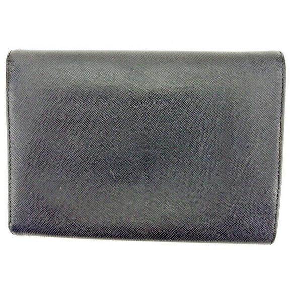 Prada mat Tri Wallet Black leather - Picture 1 of 6
